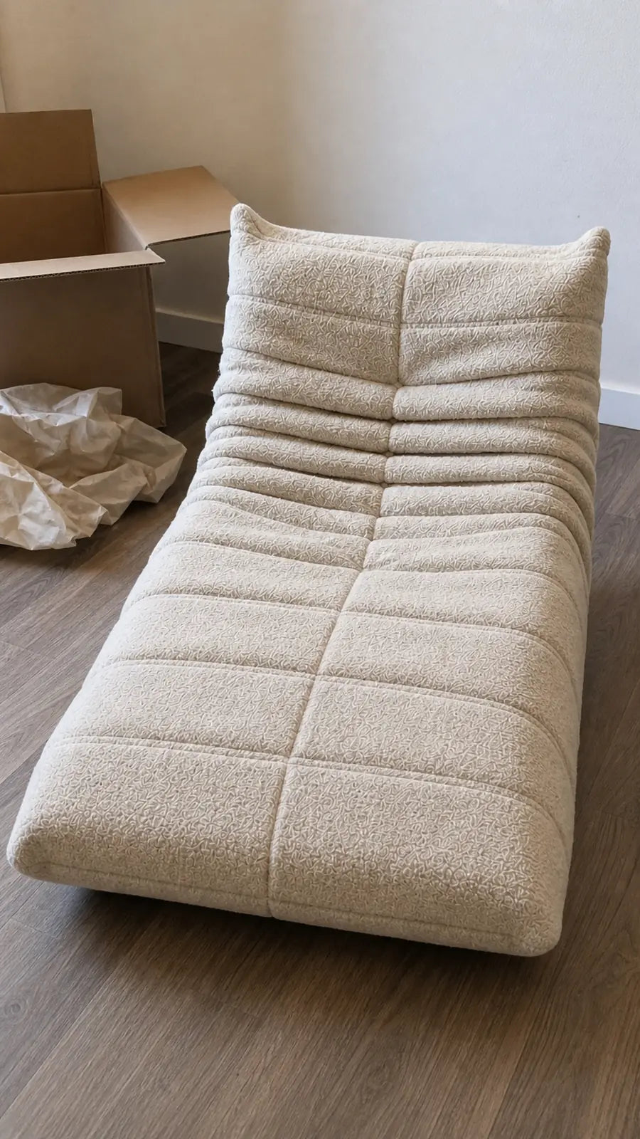 Photo de démonstration de Fauteuil Chauffeuse 1 Place en Tissu Sherpa en coloris Beige