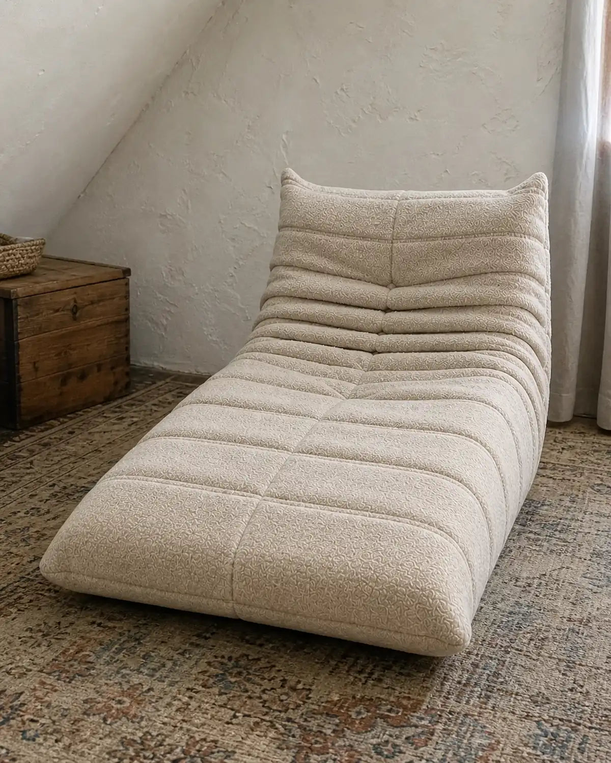 Photo de démonstration de Fauteuil Chauffeuse 1 Place en Tissu Sherpa en coloris Beige